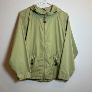 WOOLRICH Womens‎ Lightweight Hooded Zip Up Jacket Green Size S